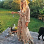 Boho Floral Print Maxi Dress image 2