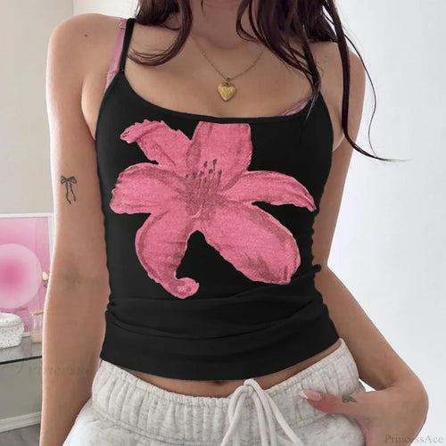 Boho Floral Spaghetti Strap Backless Vintage Low Cut Beach Style Crop Top image 2