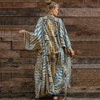 Boho Kimono Rayon Print Bikini Cover Up Loose Summer Dress image 8