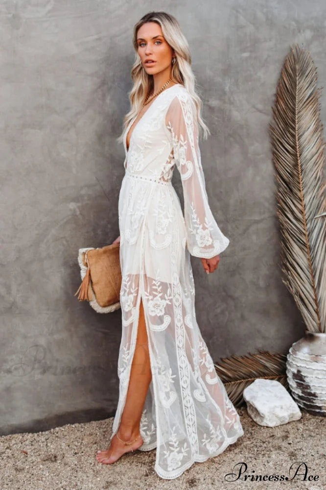 Boho Lace Stylish Maxi Dress image 6