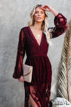 Boho Lace Stylish Maxi Dress image 13