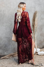 Boho Lace Stylish Maxi Dress image 12
