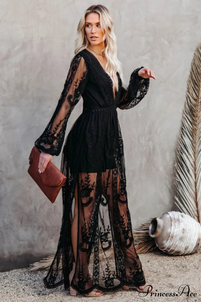 Boho Lace Stylish Maxi Dress image 17