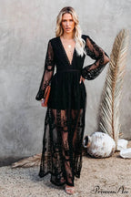 Boho Lace Stylish Maxi Dress image 14
