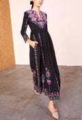 Boho Long Dress Ethnic Floral Embroidery Rayon V-neck Chic Dress image 5