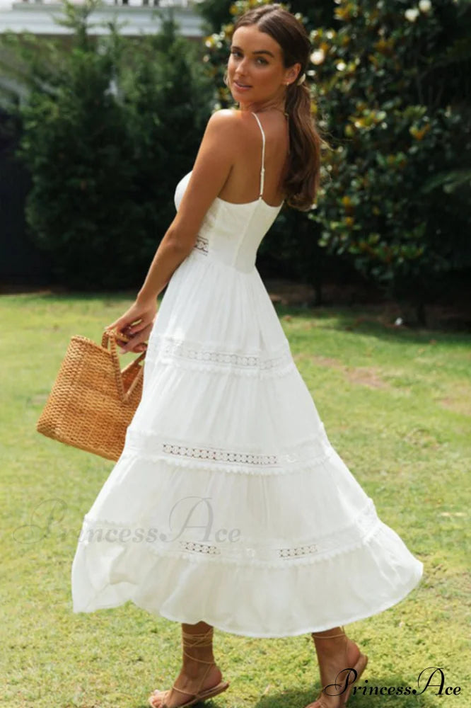 Boho Sling Lace Charming Panel Maxi Dress image 2