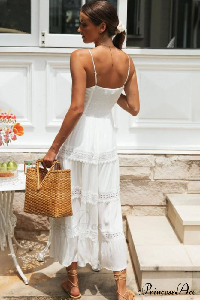 Boho Sling Lace Charming Panel Maxi Dress image 6
