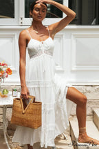 Boho Sling Lace Charming Panel Maxi Dress image 4