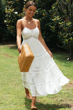 Boho Sling Lace Charming Panel Maxi Dress image 1