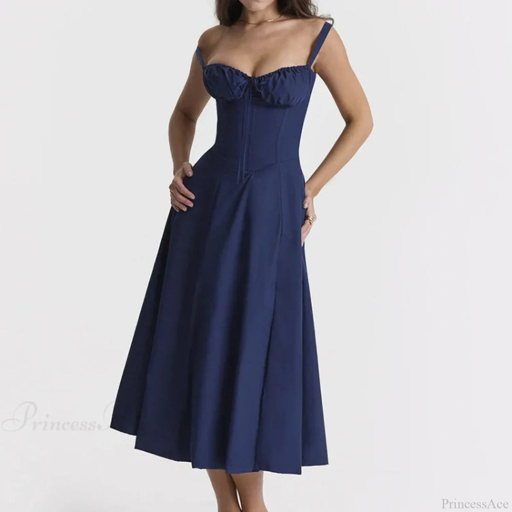 Boho Spaghetti Straps Tie Front Floral Dress image 4