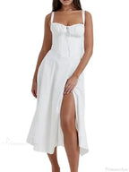 Boho Spaghetti Straps Tie Front Floral Dress image 7