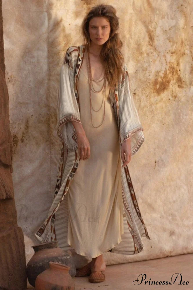 Boho Tie Stylish Dye Kimono Blouse image 13