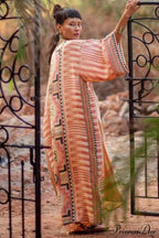Boho Tie Stylish Dye Kimono Blouse image 9