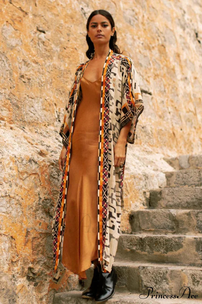 Boho Tie Stylish Dye Kimono Blouse image 23