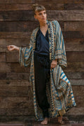 Boho Tie Stylish Dye Kimono Blouse image 1