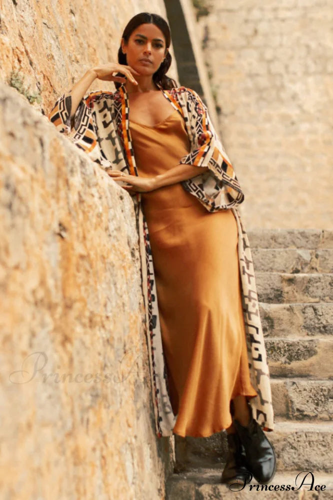 Boho Tie Stylish Dye Kimono Blouse image 22