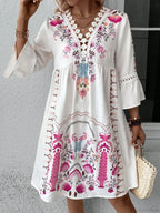 Boho V-neck Floral Party Dress image 2