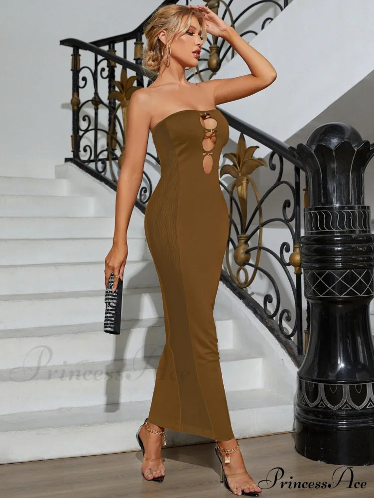 Boning Pads Underwire Off Modern Shoulder Ruched Cut Out Dress image 12