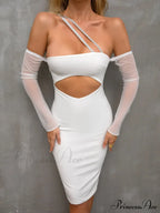 Boning Solid Halter Trendy Tie Satin Dress image 6