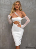 Boning Solid Halter Trendy Tie Satin Dress image 1
