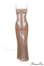 Bonita Brown Stylish Sequined Maxi Dress image 7