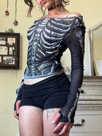 Bony Print Knit Top image 1