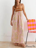 Bosnian Folk Floral Charming Thin Strap Midi Dress image 1