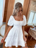 BOW BACKPACK SQUARE NECK DRESS image 3