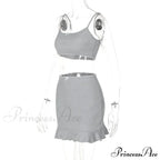 Bow Bralette And Charming Mini Skirt Set image 13