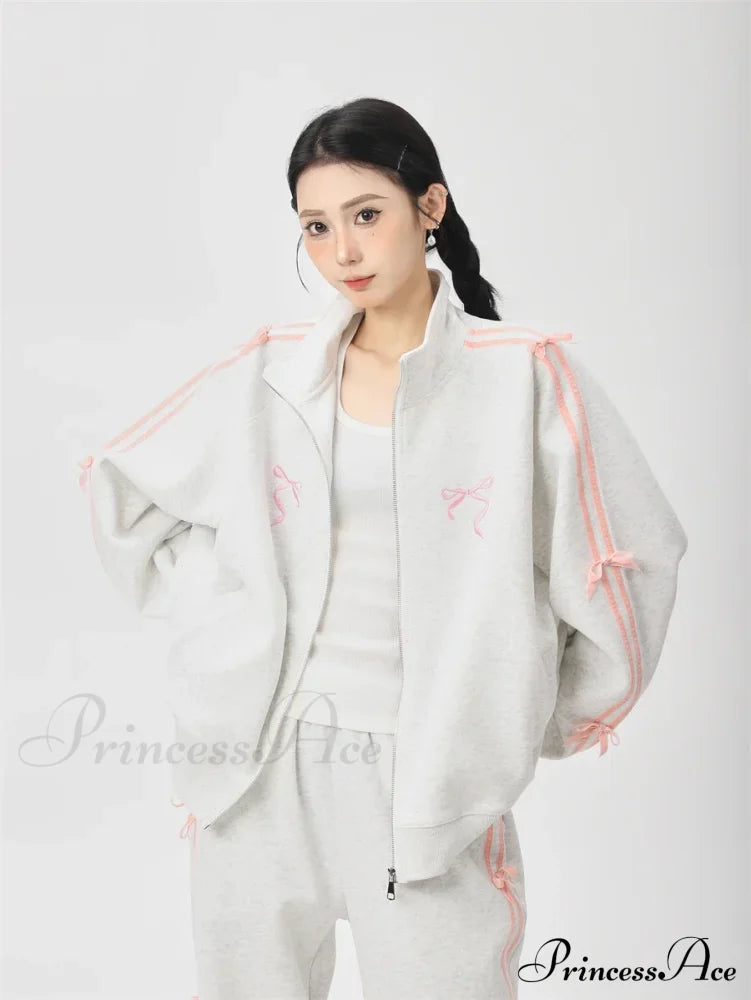 Bow Elegant Tracksuit Set image 2