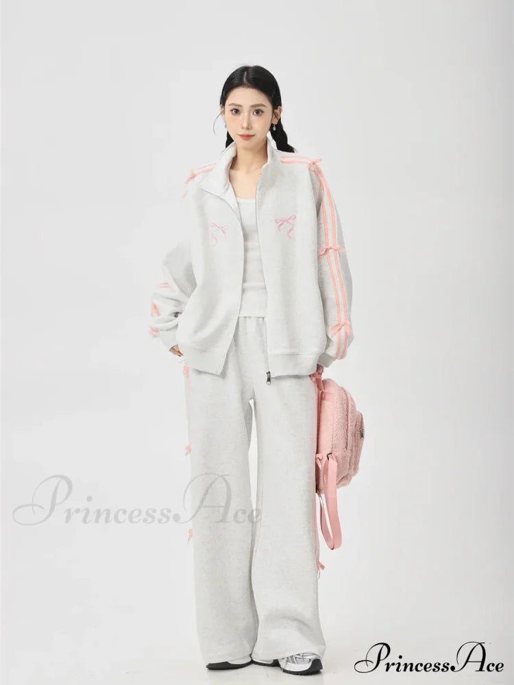 Bow Elegant Tracksuit Set image 4