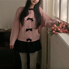 Bow Sweater Autumn Winter Knit Cardigan image 6