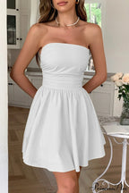 Bow Tie Elegant Ladylike Strapless Party Dress image 5