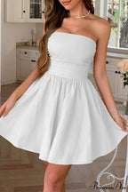Bow Tie Elegant Ladylike Strapless Party Dress image 1