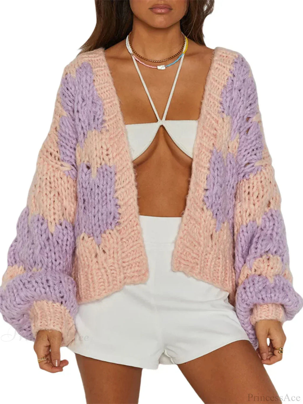 Bow Tie Front V-neck Cardigan image 13
