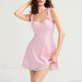 Bow Tie Strap Skater Mini Dress image 1
