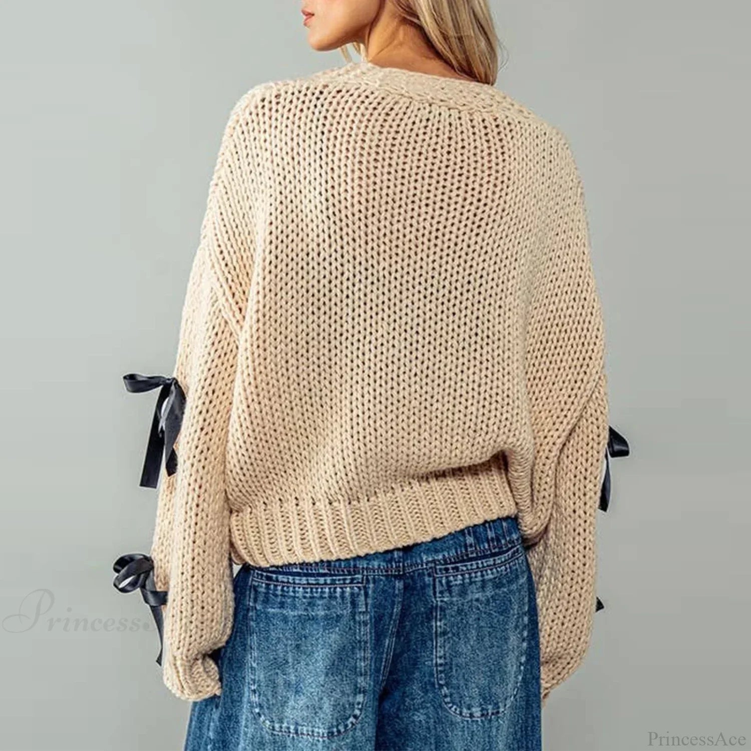 Bow Trim Button Down Cardigan image 4