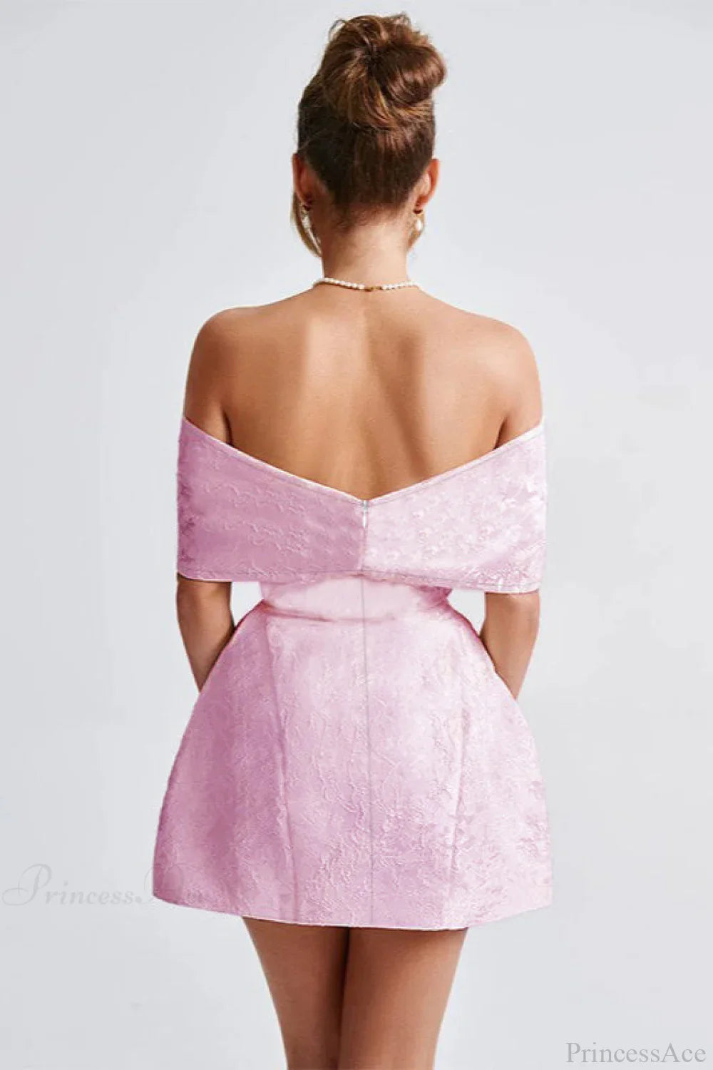 Bowknot Off-Shoulder Backless Mini Party Dress image 4
