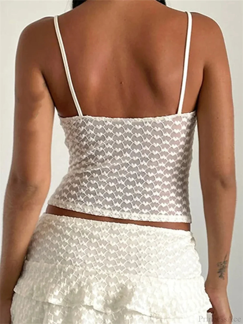 Bowknot Patchwork Sleeveless Backless Crop Top image 4