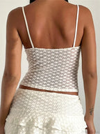 Bowknot Patchwork Sleeveless Backless Crop Top image 4