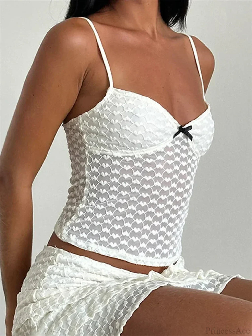 Bowknot Patchwork Sleeveless Backless Crop Top image 3