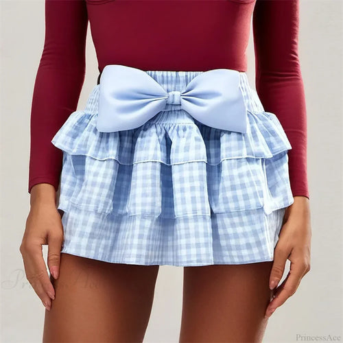Bowknot Plaid Bloomers Skirt image 1