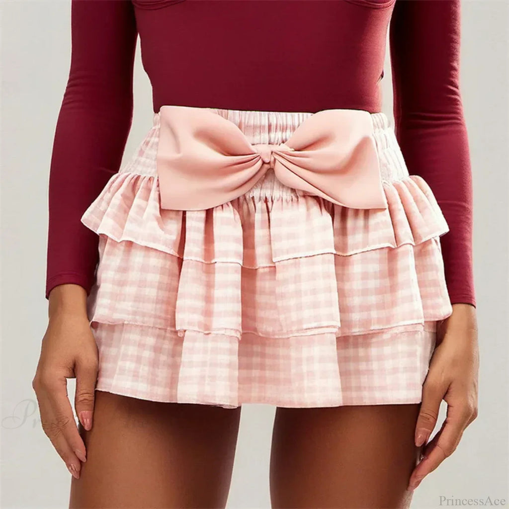 Bowknot Plaid Bloomers Skirt image 2