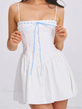 Bowknot Square-Neck Mini Dress image 1