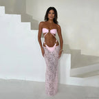 Brazil Long Dress Bandeau Three Piece Swimsuit image 1