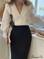Simple Lace Trim Blouse image 6