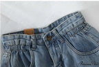 Brief Warm-Season Casual Waist Fashion Elastic Leg Women High Jeans Shorts Waist Denim Wide Loose Size Plus Female image 6