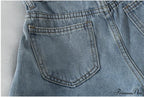 Brief Warm-Season Casual Waist Fashion Elastic Leg Women High Jeans Shorts Waist Denim Wide Loose Size Plus Female image 8