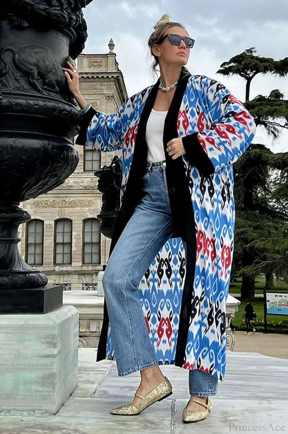 Brigitte One Of A Kind Ikat Maxi Kimono image 13