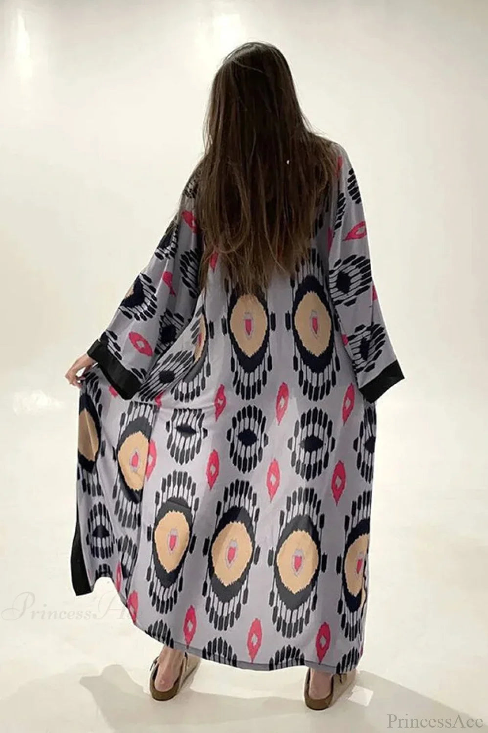 Brigitte One Of A Kind Ikat Maxi Kimono image 16